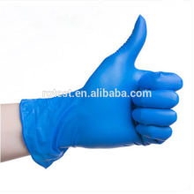 Guantes de nitrilo médicos sin polvo azul desechables